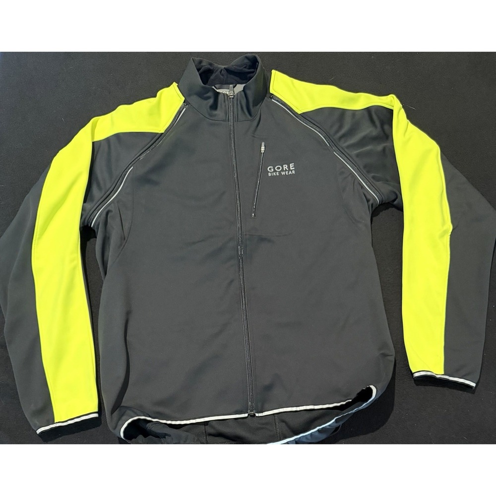 Gore Phantom Plus GWS Zip-Off Bike Wear Cycling Jacket Black Green Mens XXL